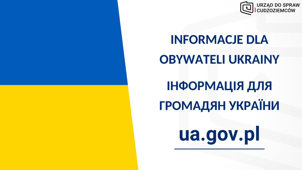 UdSC_gov_pl's tweet photo. ✅ Przekroczenie granicy / Перетин кордону
✅ Pobyt w Polsce / Залишайтеся в Польщі
✅ Punkty recepcyjne / Прийомні пункти 
✅ Punkty informacyjne i infolinie / Інформаційні пункти та гарячі лінії
✅ FAQ
✅ Język migowy / Мова жестів
ℹ️ ➡️ https://t.co/btVAedJPvB https://t.co/R4miN29TER