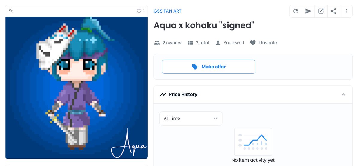 kazukina217's tweet image. @_GSStudio さんから、give awayでもらったNFTが無事に到着しました！

有難うございます✨🤩