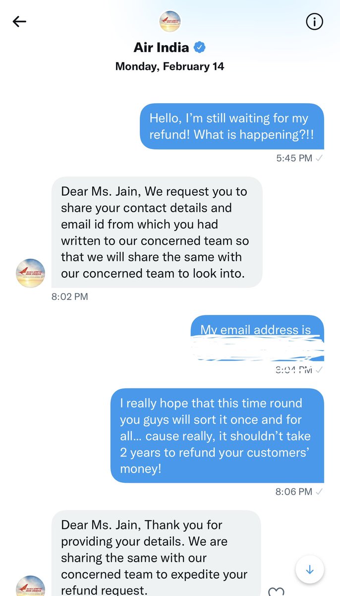 I’ve realized @airindiain is all words and no action!!! #TarrekPeTareek