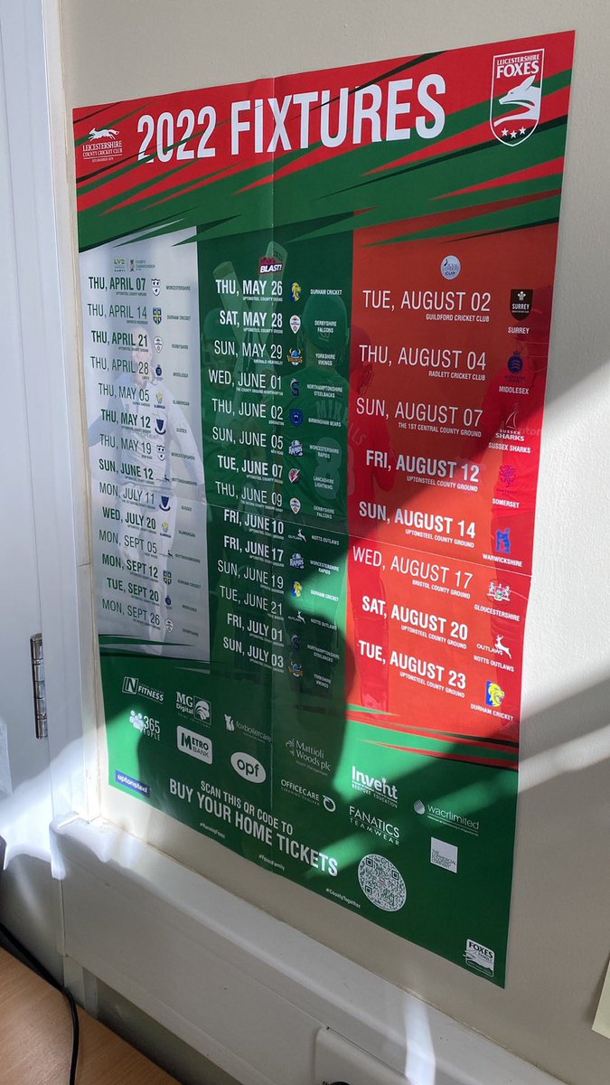 Edgarsgift's tweet photo. Our Patrons at Leicestershire County Cricket club @leicsccc have released the fixtures for 2022. Why not come along to watch the cricket and support the lads, it’s a great day out #leicsccc #edgarsgift @ljhill23 @SeanMJarvis https://t.co/N6VVwxLSbH