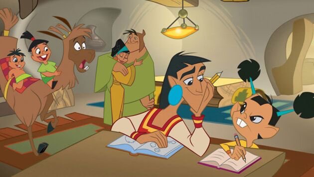 malaisante's tweet photo. kuzco un empereur à l’école https://t.co/yKnMnlBGRw