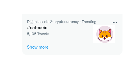 catecoin's tweet photo. we are trending again 🐱🔥 #catecoin https://t.co/YZpxAaeJYN