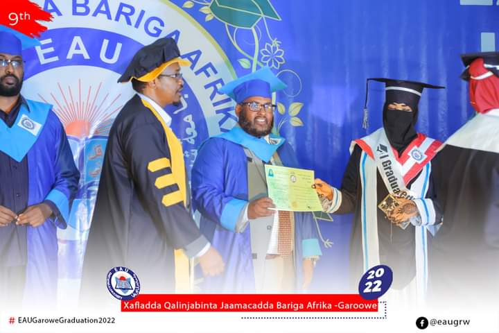 eaugrw's tweet photo. Our dear respected professors remain a central theme in our efforts to produce an intellectual, contributive, and innovative graduates who take up the responsibility of rebuilding the  nation.

Honoring them, is honoring the dignity of Somalia's future.

#EAUGaroweGraduation2022 https://t.co/iWYd9lI5An