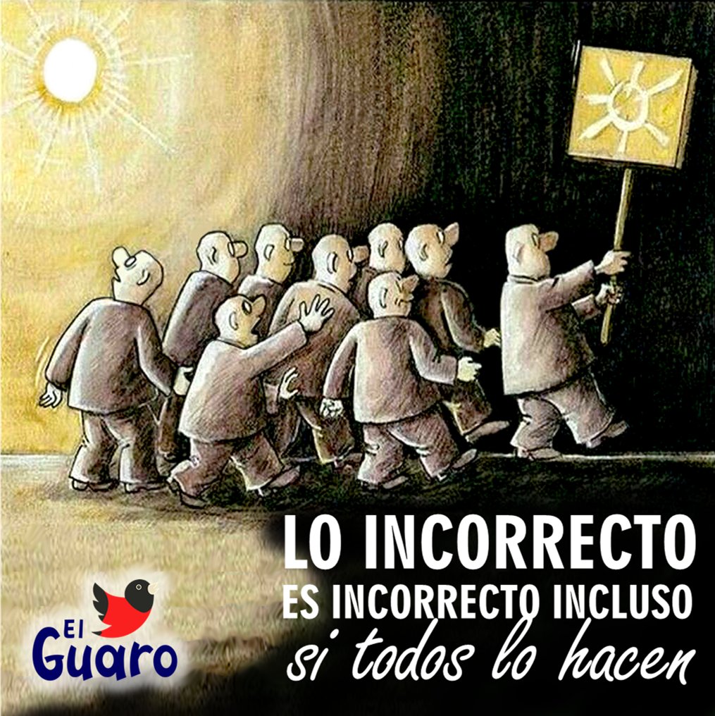Lo correcto es lo correcto, aunque no lo haga nadie.
Lo incorrecto es incorrecto incluso si todo el mundo lo hace.

#27Feb 
#NoMasGuerras 
#PazyAmor