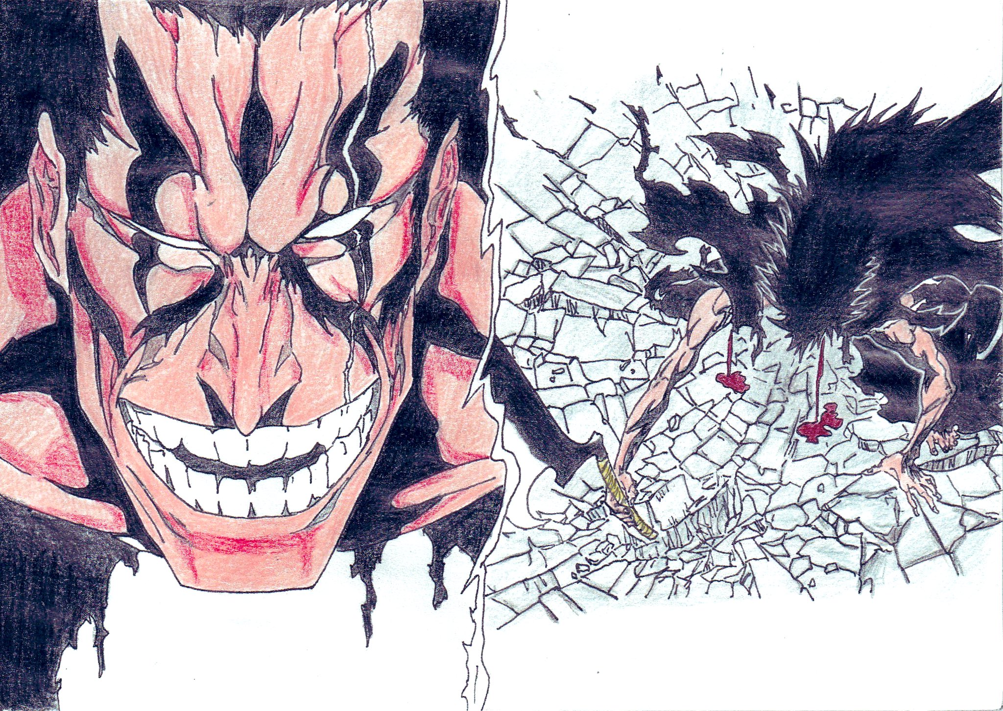 ツキミ Bleach描きました 卍解集part 17 更木剣八 作品はインスタやyoutube Tiktokにて公開中 Bleach ブリーチ 卍解 更木剣八 Bleach好きな人と繋がりたい 絵 イラスト Painting Drawing Illumination 漫画好きと繋がりたい 描いてみた 千年