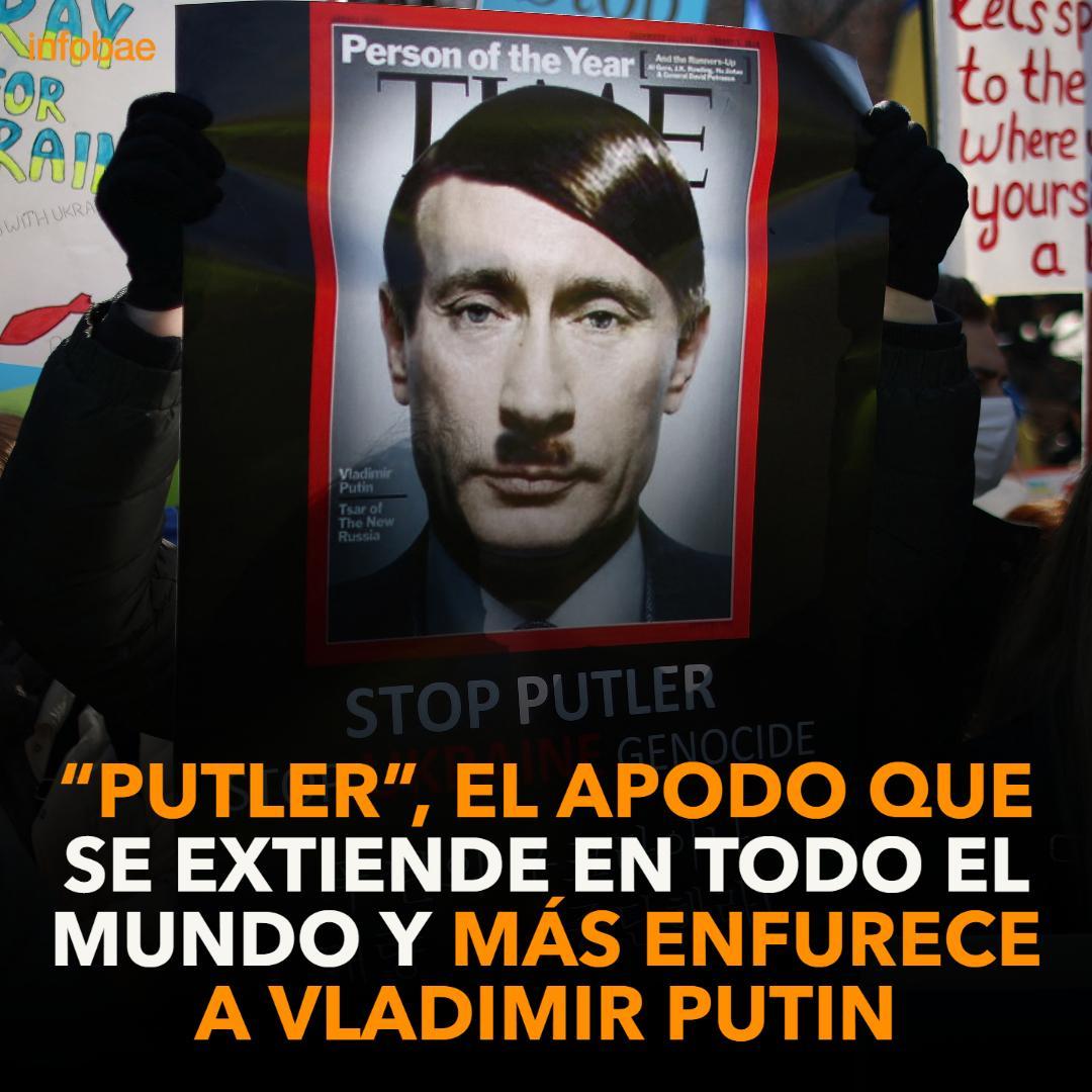 “Putler”, el apodo que se extiende en todo el mundo y más enfurece a Vladimir Putin infob.ae/3BZuE4o