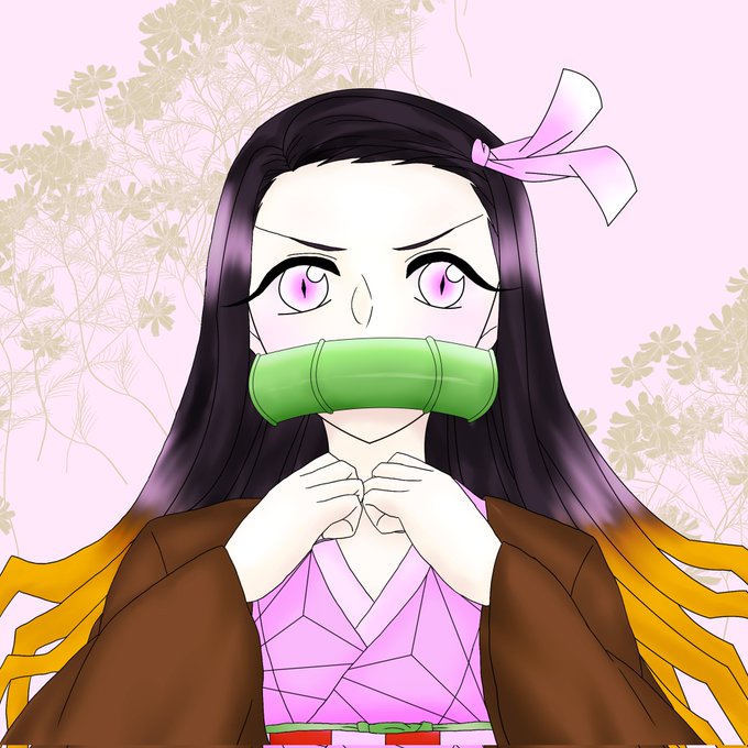 えりにゃんは宇宙に轟く🚀さんがTwitterに投稿した竈門禰豆子(鬼滅の刃)のイラスト。