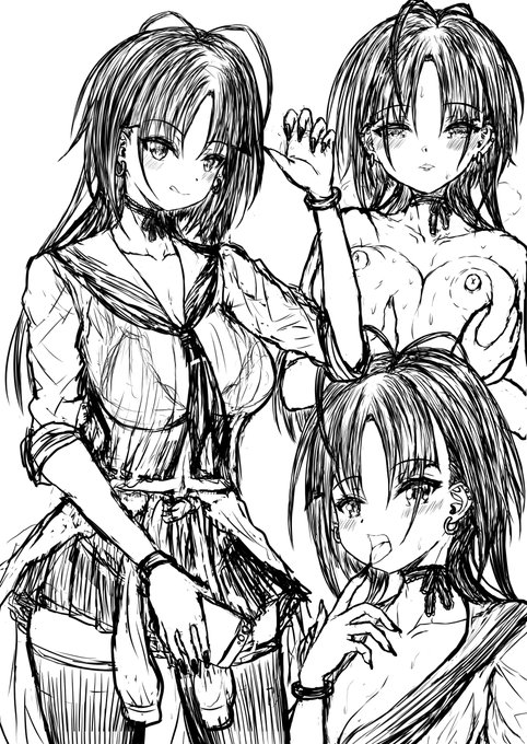 今日は1日模写してました。
ネームにはまだ手を出せませんが、ずっと練習というものをやってこなかったので、しばらく模索期間にしようかと思います。
(画像はヒロインの模索絵です) 