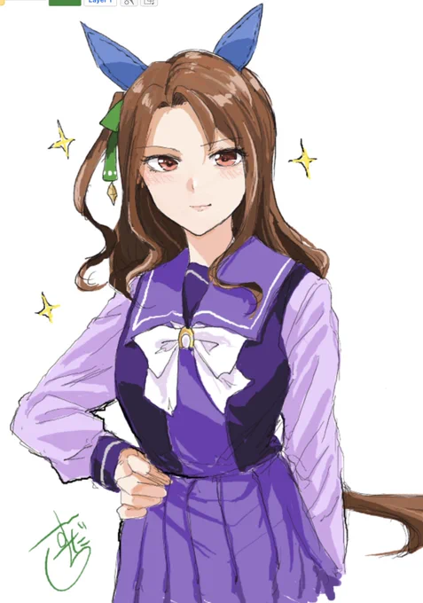 #ウマ娘 
絵チャキング 