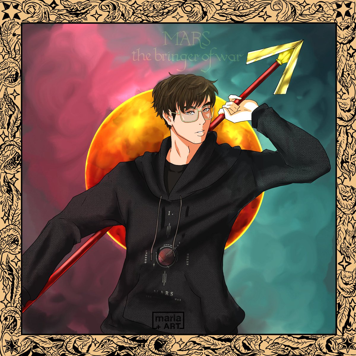 MARIAplusART's tweet image. Based on TSA Mars Hoodie

Inspired by Holst's The Planets, 
Mars – the Bringer of War

Tho it's just an excuse to draw them in their merch gahahaha

#eddychen 
#twosetviolin 
#twosetviolinfanart 
#twosetapparel 
#marshoodie

All rights reserved to twosetapparel