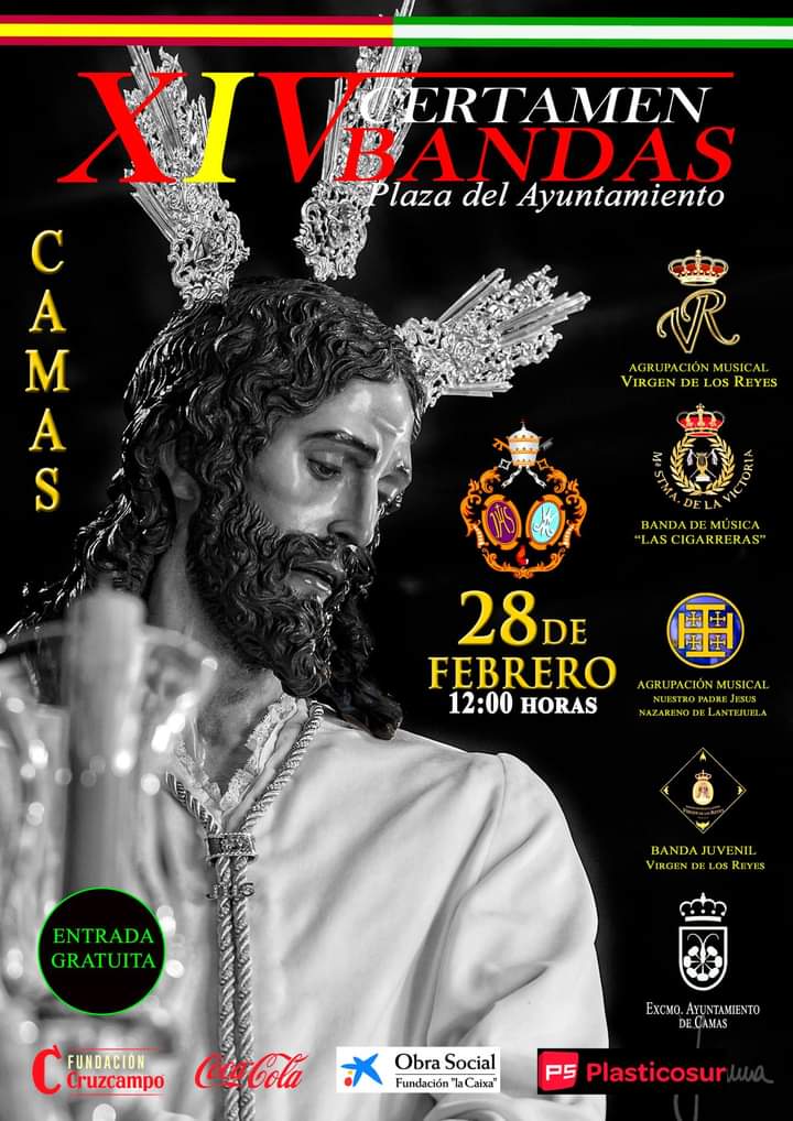 hdadhumillacion's tweet photo. Mañana, día de Andalucía, celebramos nuestro XIV Certamen de Bandas.
Contaremos con ambigú.
Participan:
@AgrupacionVR y su Banda Juvenil
@BMLasCigarreras 
@AMLantejuela https://t.co/ZpdffcKWhC