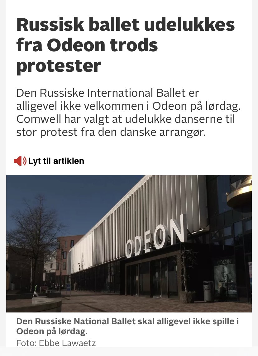 sorenwindell's tweet photo. Fornuftigt beslutning af Odeon 👍#StandWithUkriane #dkpol https://t.co/7W35SLdO6v