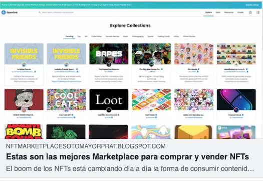TheWeirdBirdEye's tweet photo. Estas son las mejores Marketplace para comprar y vender https://t.co/h8E9nhiAZ2 
#nft #nftart #nftartist #nftartwork #nfts #nftgallery #nftmarketplace #OpenSea #Mintable #SuperRare #Foundation #Rarible #BinanceNFT #NiftyGateway #MakersPlace #KnownOrigin #minting #theweirdbirdeyes https://t.co/I0Gx4Q0y1O