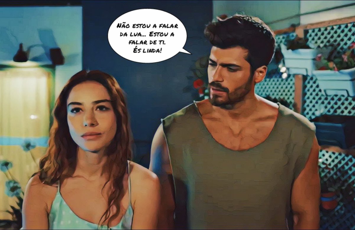 Özgür: Não estou a falar da lua... Estou a falar de ti. És linda!

#CanYaman
#ÖzgeGürel 
#BayYanlış 
#EzGür
