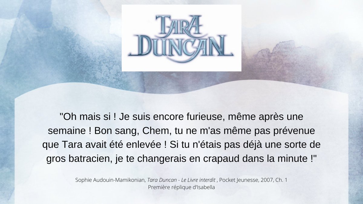 DailyTaraddicts's tweet photo. Tara Duncan - Le Livre Interdit : première réplique d'Isabella
#taraduncan #dailytaraddicts https://t.co/PekDJqmcVe