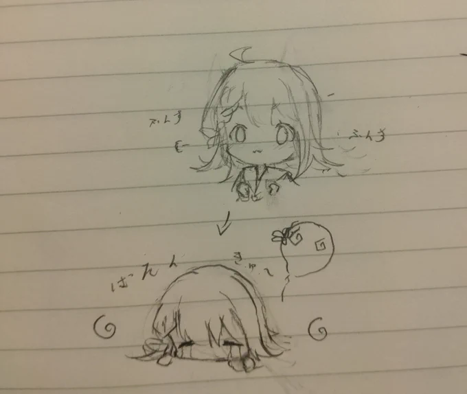 ここ数分の出来事。べんきょーがすすまな〜い 