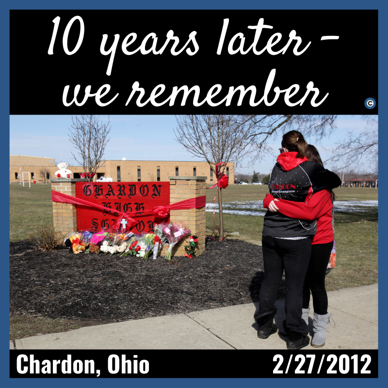It has been 10 years since gunfire erupted at Chardon High School. 3 students – Daniel Parmertor, Russell King, Jr. &amp; Demetrius Hewlin – died as a result of the incident, and 3 others were hurt. On this anniversary, we're keeping those victims and their families in our thoughts.