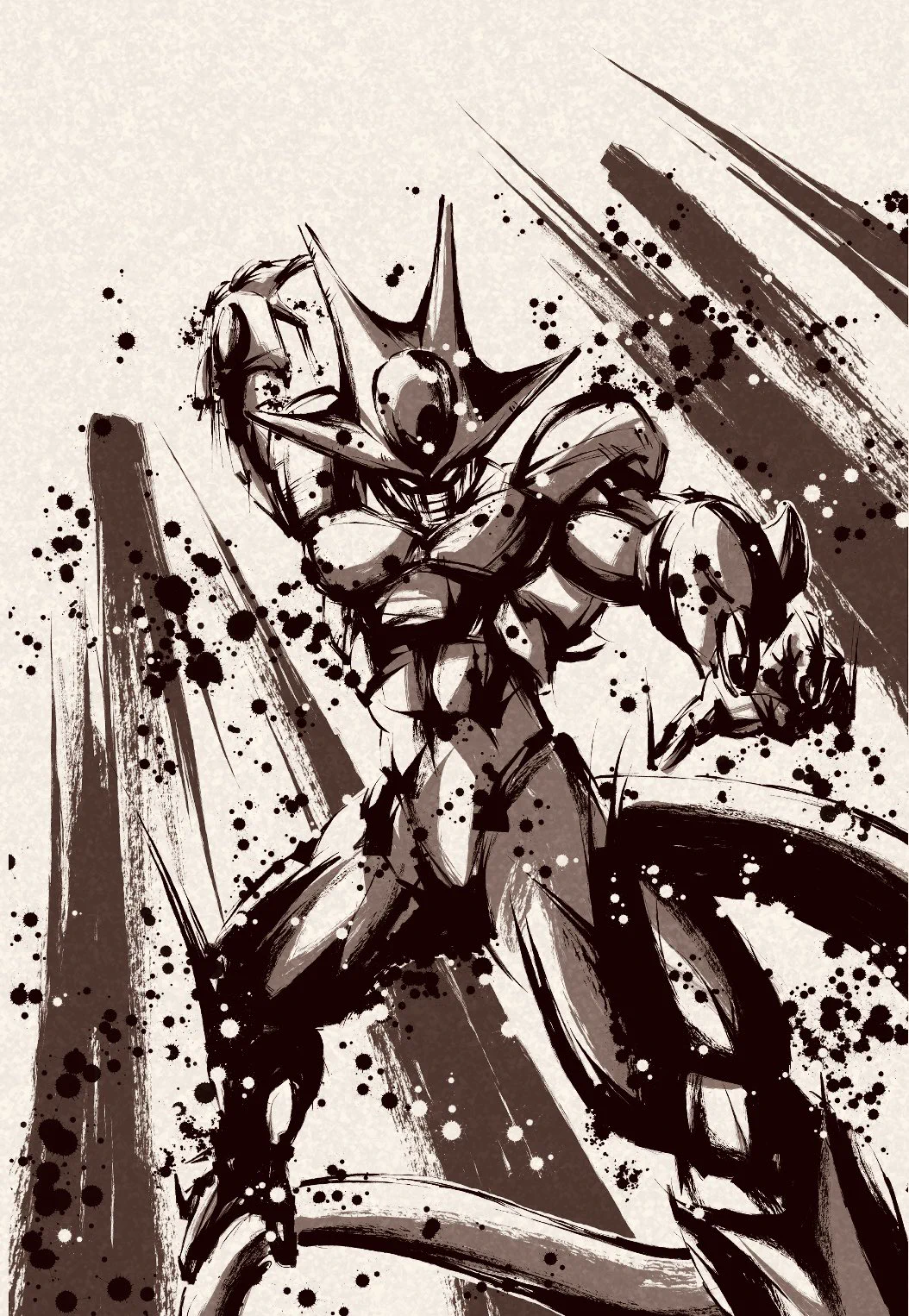 かず X:ssä: ”敵 #ドラゴンボール #墨絵 #イラスト” / X