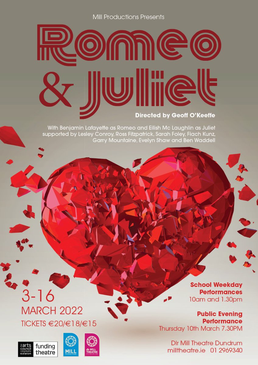 MillProducts's tweet photo. Ross Fitzpatrick plays Tybalt in #RomeoandJuliet directed by @GeoffOKeeffe1 and playing @MillTheatre from 3- 16 March, 2022
#Shakepseare #irishtheatre #JuniorCertEnglish https://t.co/BCjGqgreA2