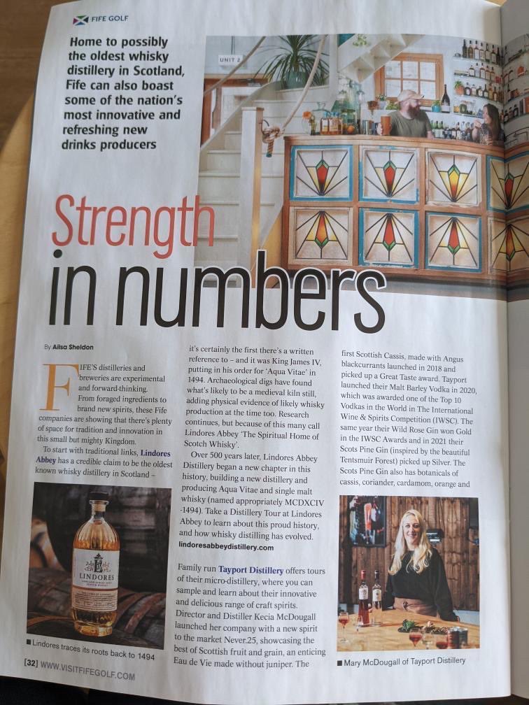 FifeAmbassador's tweet photo. Fab @VisitFifeGolf feature in @heraldscotland on Fife’s rapidly developing beer &amp; spirits sectors. Not mentioned but equally key: @InchDairnieDist @daftmill @ovenstone109 @CoulBrewing @Pilgrimsgin @GorseGin @innerbaybrewery @BrewShedBeers @7KingsBrewery https://t.co/Fz2qfIvA5h