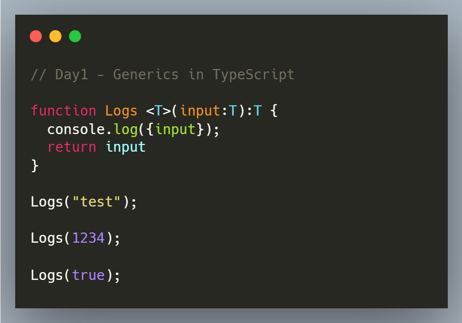 govindappaarun's tweet image. #30daysoftypescript #Day1  understood generics in typescript
