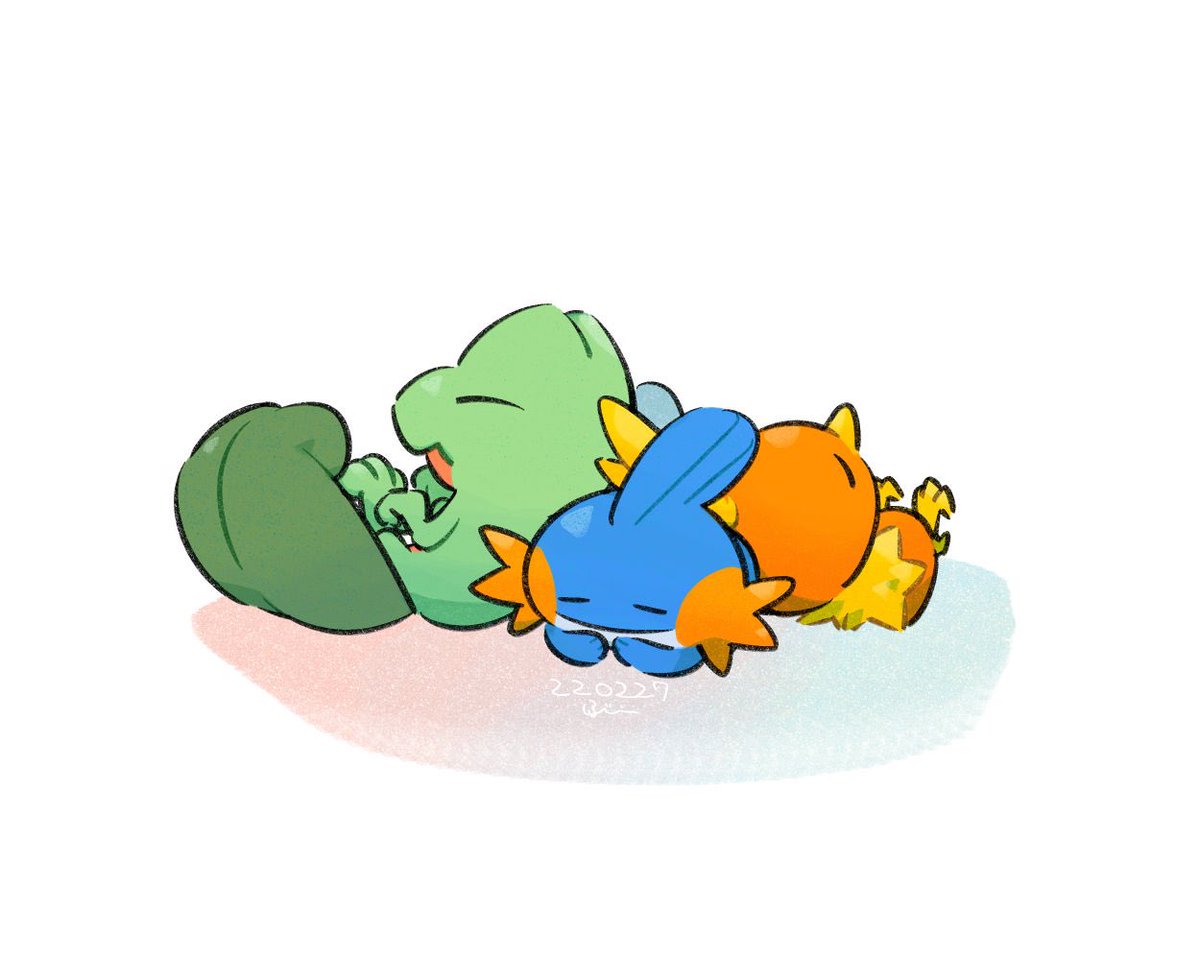 pokemon (creature) no humans closed eyes on stomach lying sleeping white background  illustration images