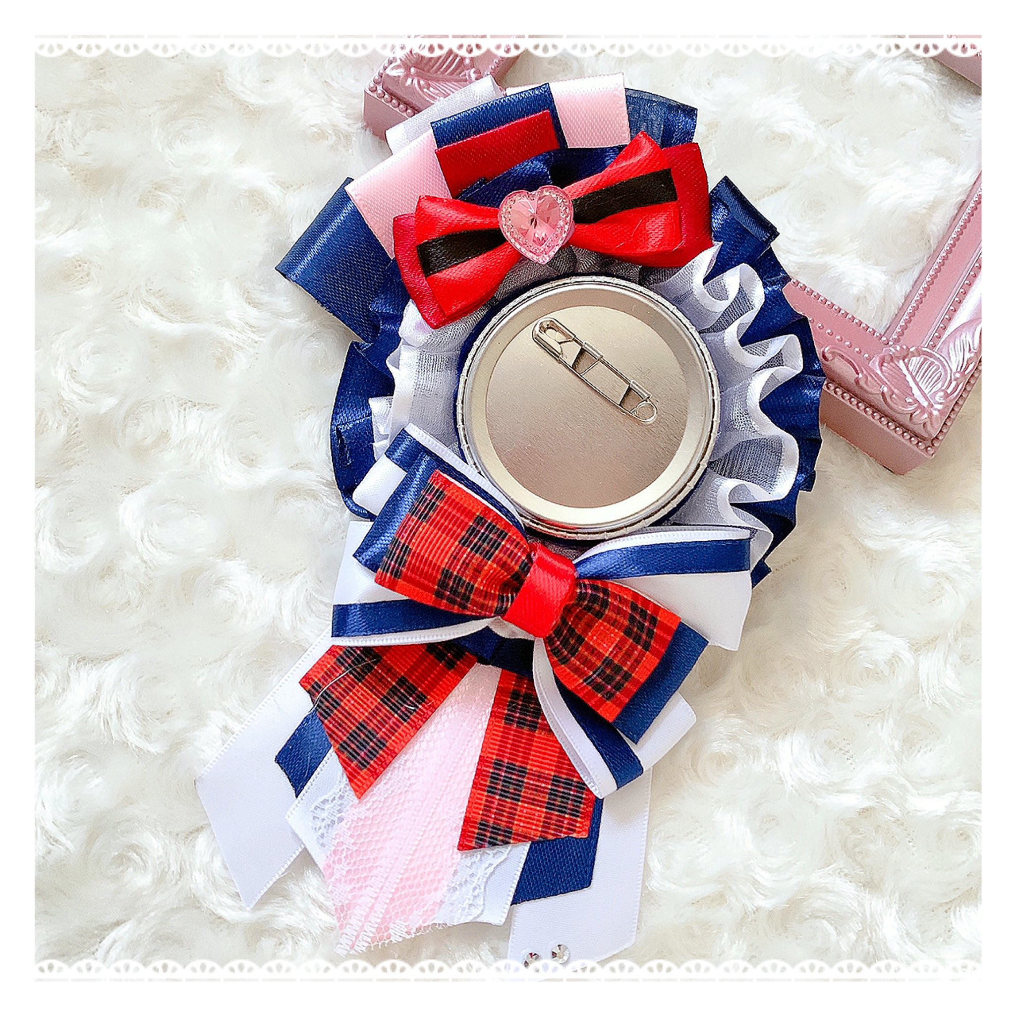 受付再開】リボンロゼットオーダーページ(55mm75mm缶バッジ用)