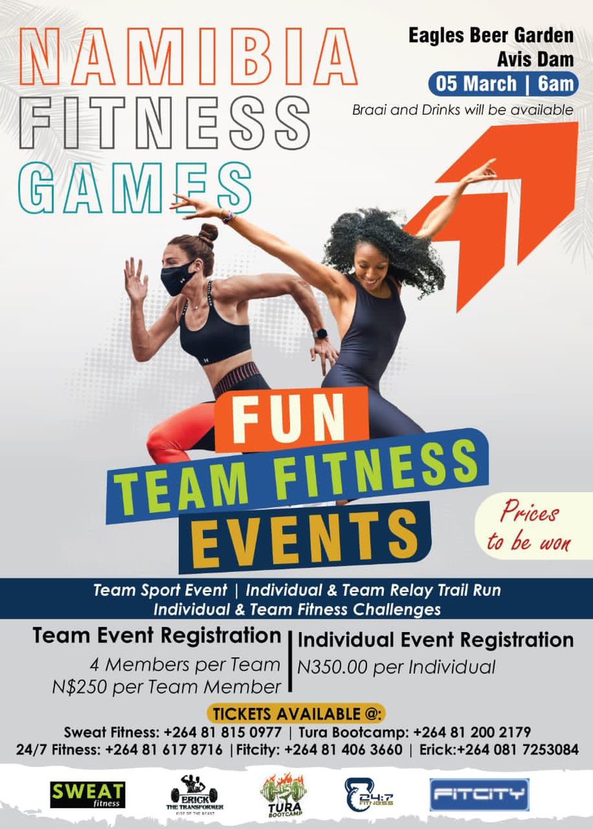 We are super excited for the first ever <a href="/namfitgames/">Namibia Fitness Games</a> event.

Location
Eagles beer Garden,Avis.