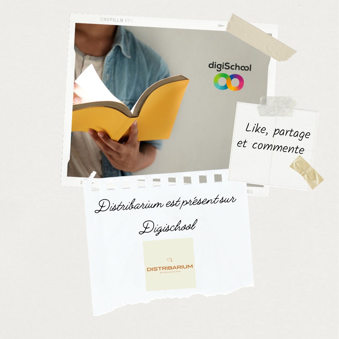 distribarium's tweet photo. Distribarium est présent sur Digischool !
Like, Partage et Commente
Distribarium, l'école du BTS MCO, 100 % Alternance  !
https://t.co/FBLCiEeOyn
#DISTRIBARIUM #APPRENTISSAGE #BTSMCO #PARIS #ALTERNANCE https://t.co/BRcn0A4eBR