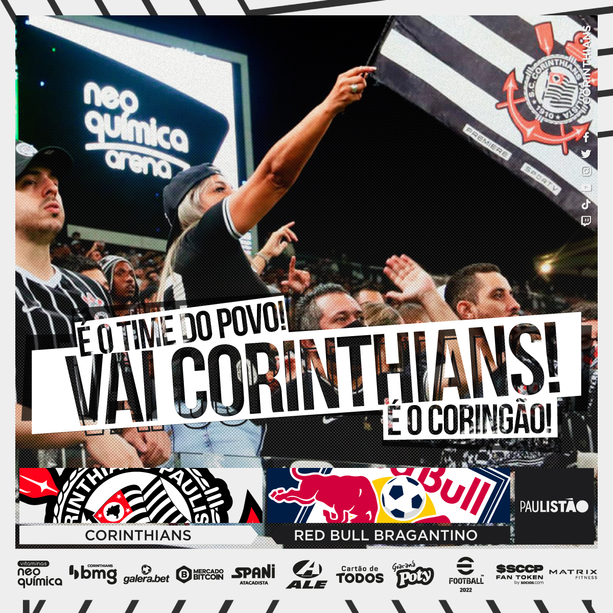 Corinthians on X: 1T  00 min: VAMOS JOGAR COM RAÇA E COM O CORAÇÃAAAAAO!  Tá valendo, Fiel! #SCCPxRBB (0-0) #DiaDeCorinthians #VaiCorinthians   / X