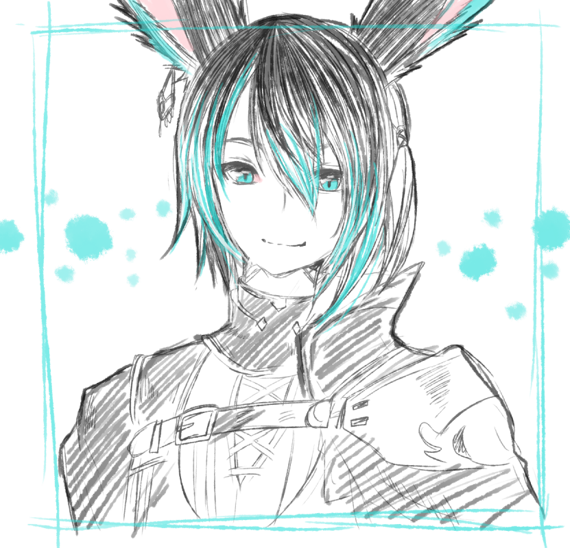 美麗なうさおさんたちにかこまれつつ　ざくざくと描かせていただいてます
#アトリエ結桜