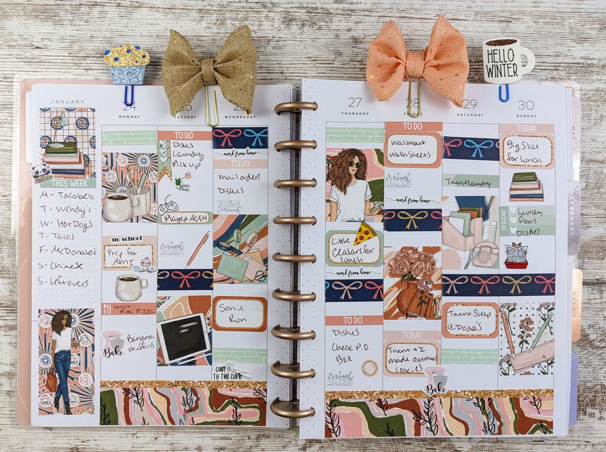 This was the week we were sent home to do virtual learning because too many were out sick.Working from home sounds relaxing but spending a week not knowing how things were going to go was exhausting. 

youtu.be/wXanOWXulXU 

#thehappyplanner #planwithme #planner #etsy #january