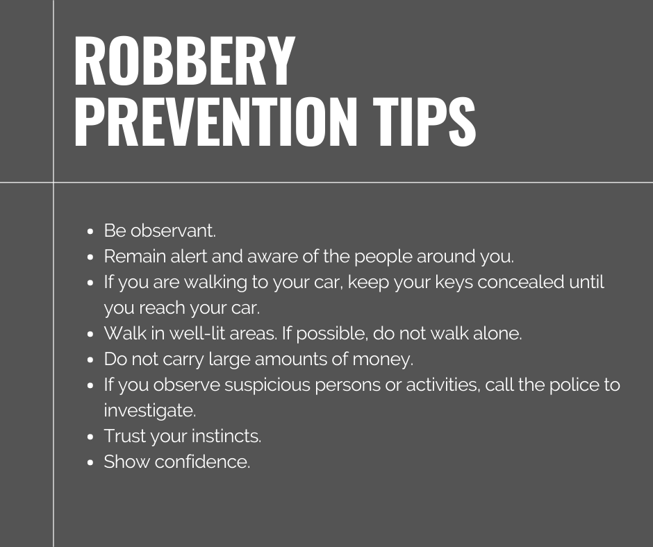 UCPublicSafety's tweet photo. Take a minute today to learn some easy robbery prevention tips, and what to do if you are robbed ⬇️  #BeSafeUC https://t.co/DvulRZoZ7s