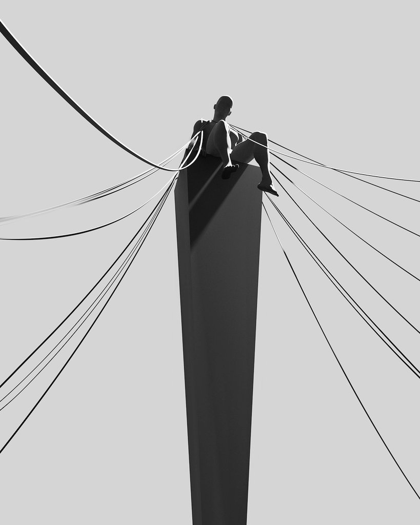 A_D_3d's tweet photo. Artificial Isolation #b3d #3dart #Blender3d #grey #surreal #Graphic #comic #artists https://t.co/Z6Nwp6yMkj