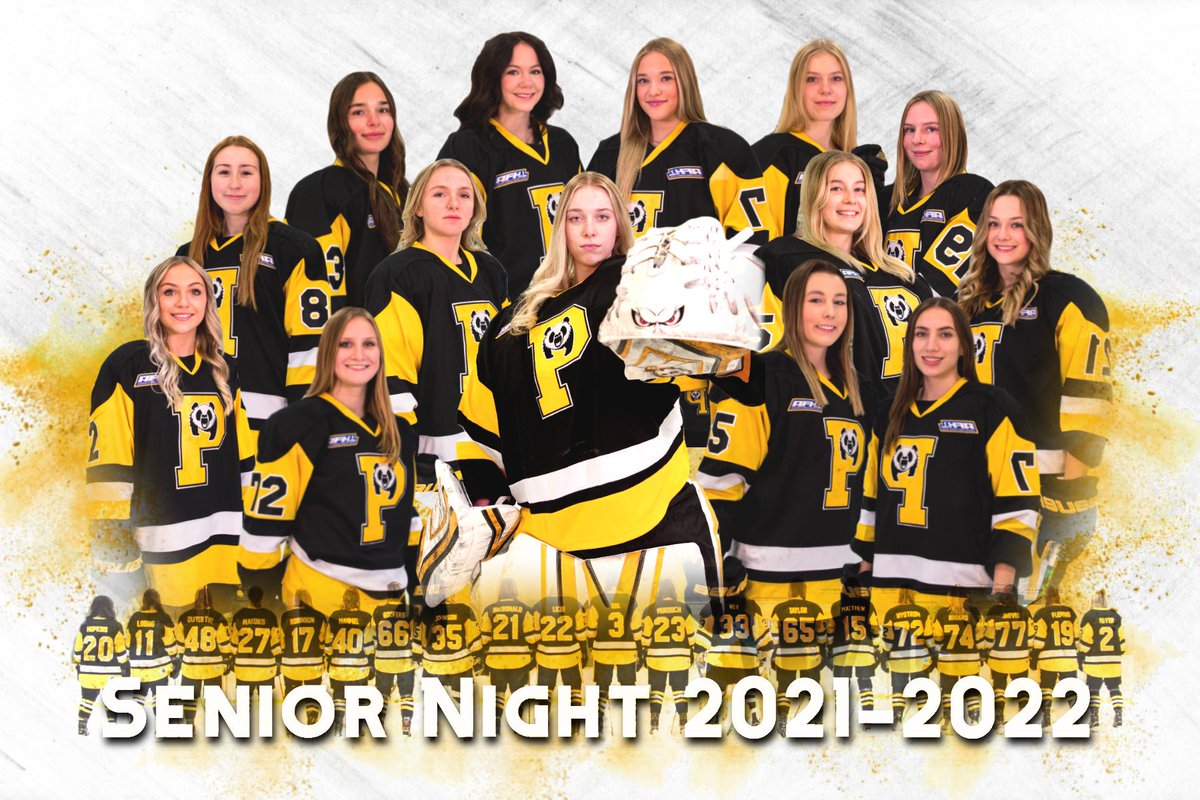 jroilerswhite's tweet image. SENIOR NIGHT! 

#pandapride 
#fillthebill 

No, this is not a team photo. Yes, you counted right - 14 graduating players! That’s 14 wonderful young women that we get to celebrate tonight! Last home game of 2022!

5:45pm MST - Bill Hunter Arena vs @RMRaidersAAA