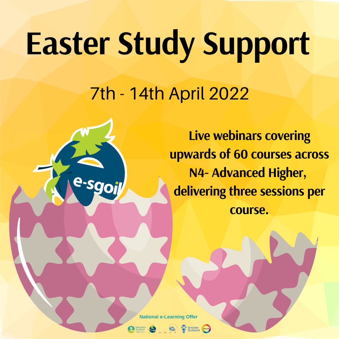 PLEASE NOTE CHANGE OF DATE FOR BOOKING LAUNCH
Booking for our live, daytime Easter Study Support webinars will go live this Monday, 28th February.
Watch this space !
#NeLO