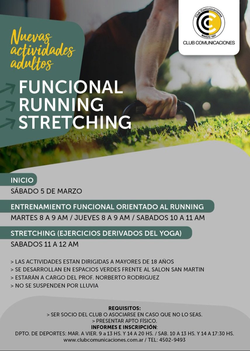 5 de Marzo arrancamos!! Lxs esperamos!! @ClubComu