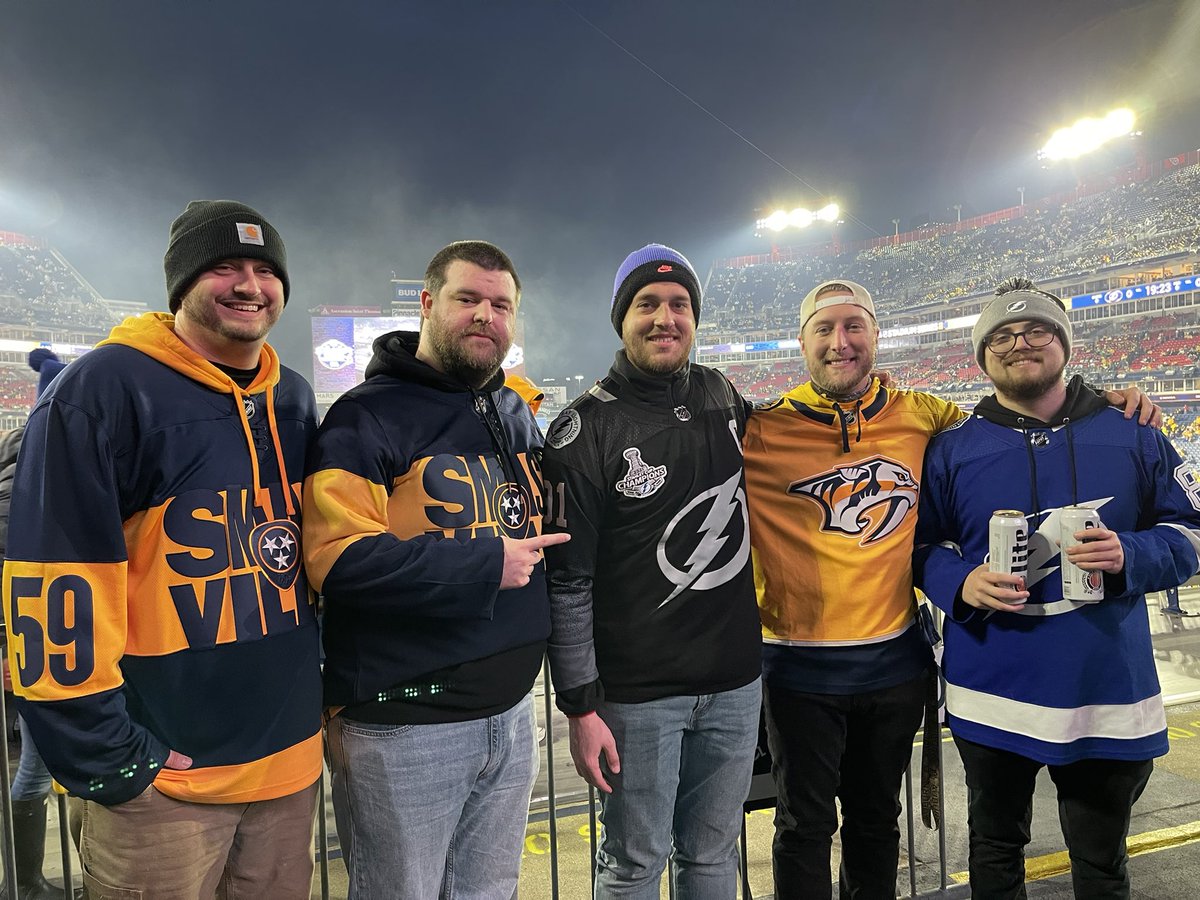 Real_MikeLewey's tweet photo. Nashville you beauty #StadiumSeries #GoPreds #crootinfinger https://t.co/s4M3VNfGnP
