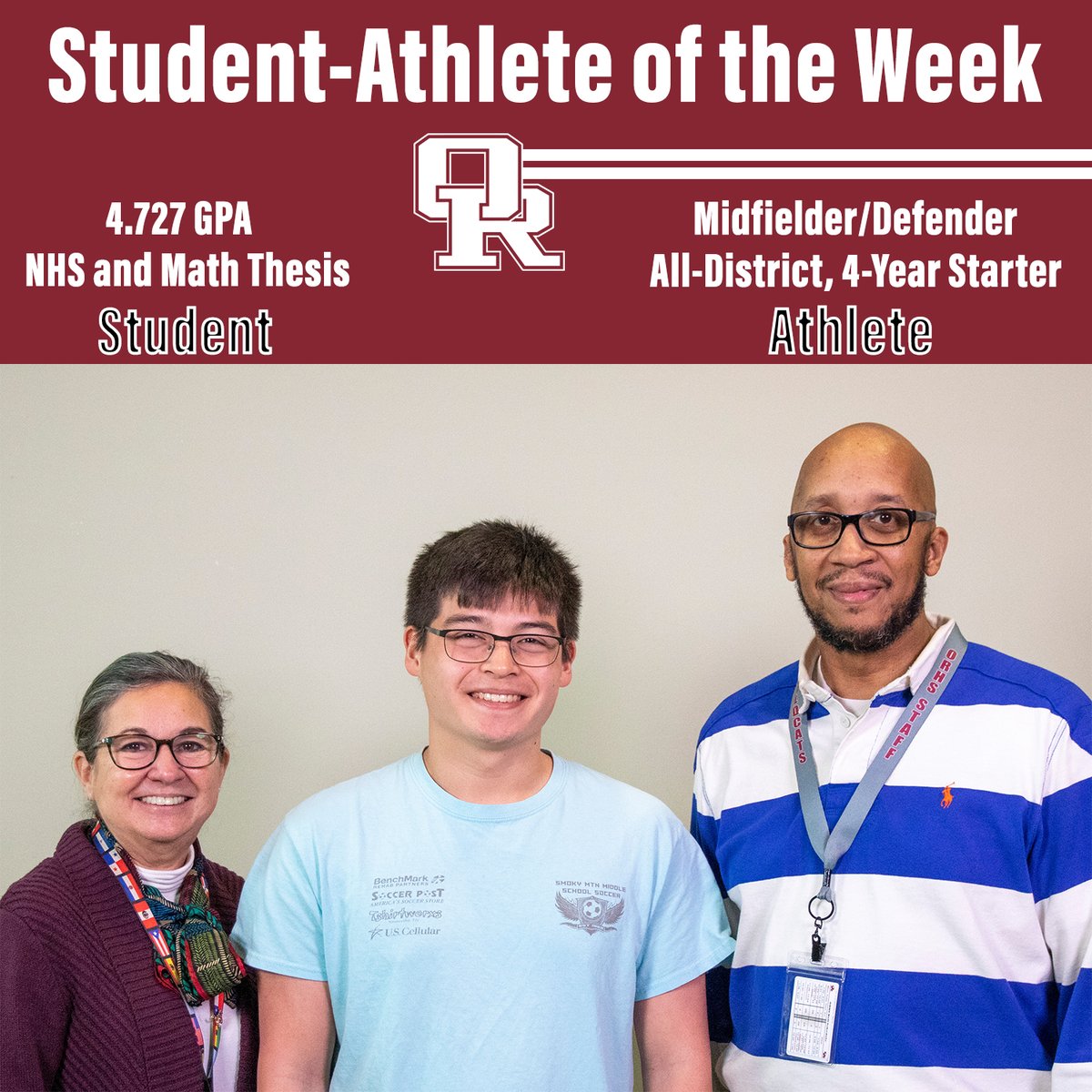 ORHS Soccer Coach Tom Gorman says that Robert Vogt is “a versatile player who we can move around. He has a high soccer IQ, a great work ethic, and I’m excited to see what he does his senior year.” He’s also a favorite of his AP Spanish teacher Ms. Mas-Effler.

🌟🔬🧮 + ⚽️🌟