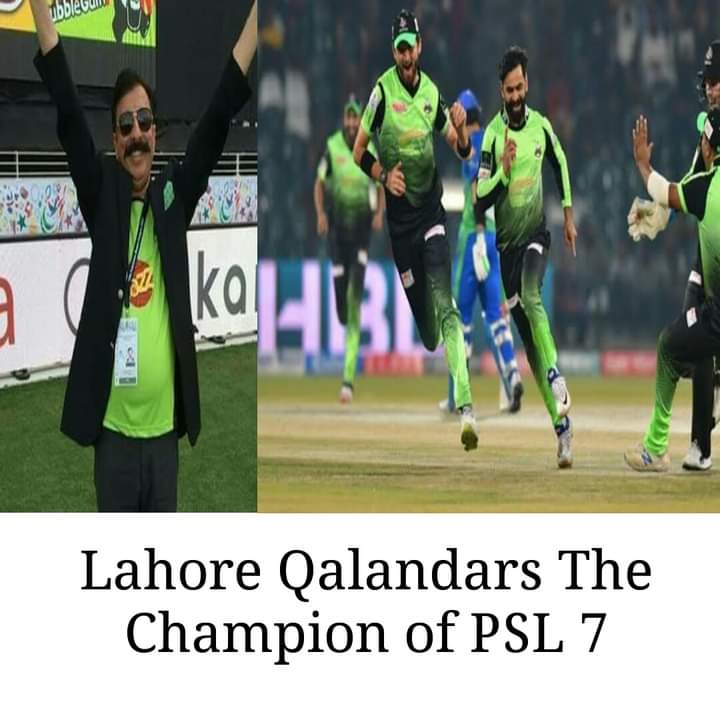 Finally a moment of joy for Rana sahab and Lahore Qalandar fans, congratulations team Lahore Qalandar for grabbing the title of PSL 7. #PSLFinal2022 #LahoreQalandars