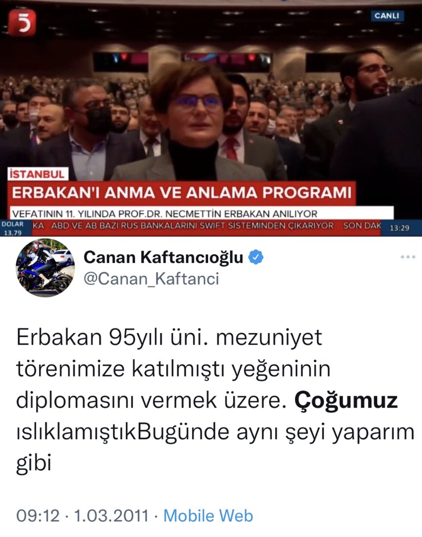 Misvak Caps  on Twitter: "Takviye desen var. Canan Kaftancıoğlu 2011'de  Erbakan hoca için attığı tweet ektedir. Bugün ise Necmettin Erbakan'ın anma  programına katıldı. Kimler kimlerle beraber! https://t.co/z7PHahgvyV" /  Twitter