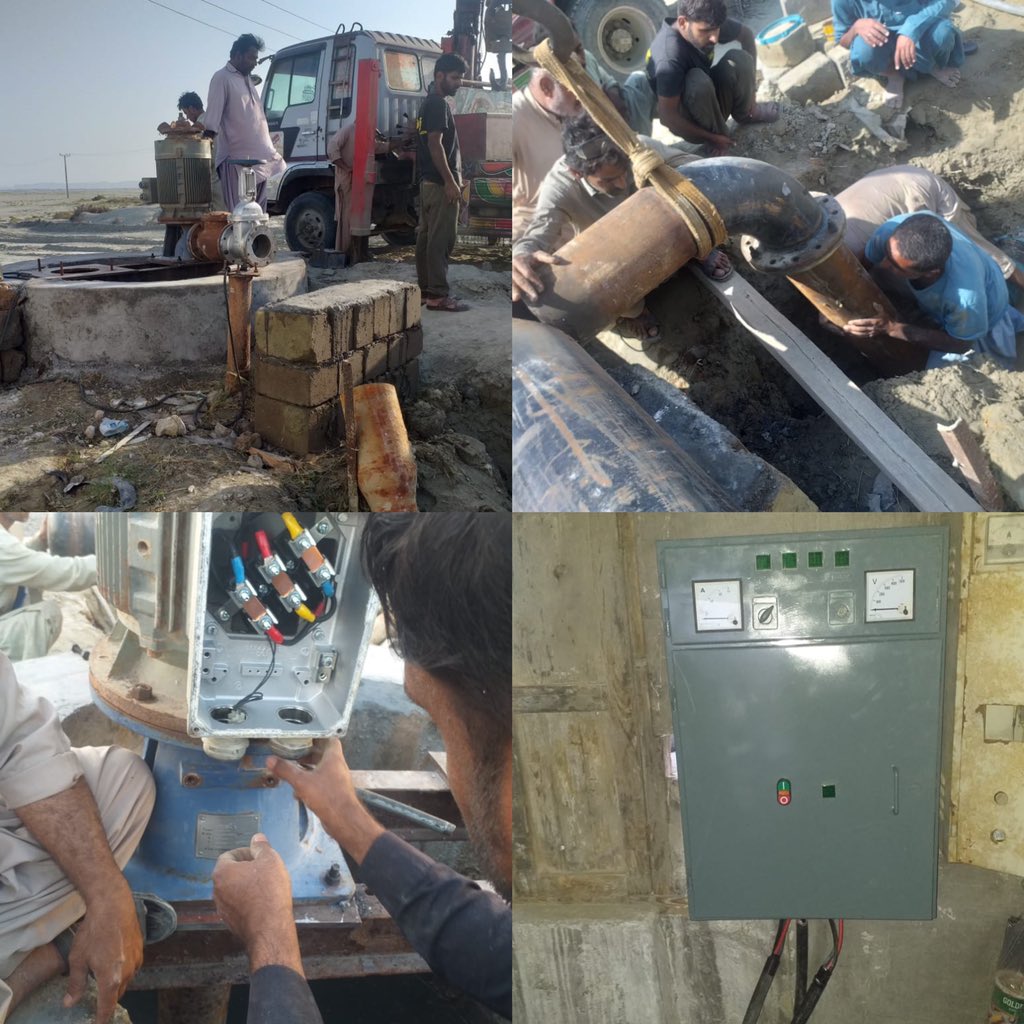 Upon instructions of XEN <a href="/ShakeelBaloch77/">Shakeel Baloch</a>,
Installation of New 60HP Turbine Pump at Pallery Boosting Station for Jiwani Town, surrounding and enroute areas. PHED Sub-Division Jiwani in progress.