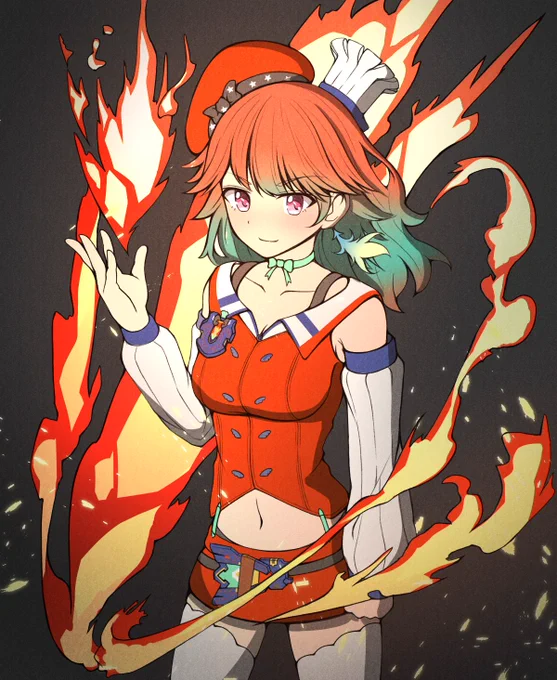 「知ってた? こう見えて私、不死鳥なの」
#ArtsOfAshes 
#絵ニックス 