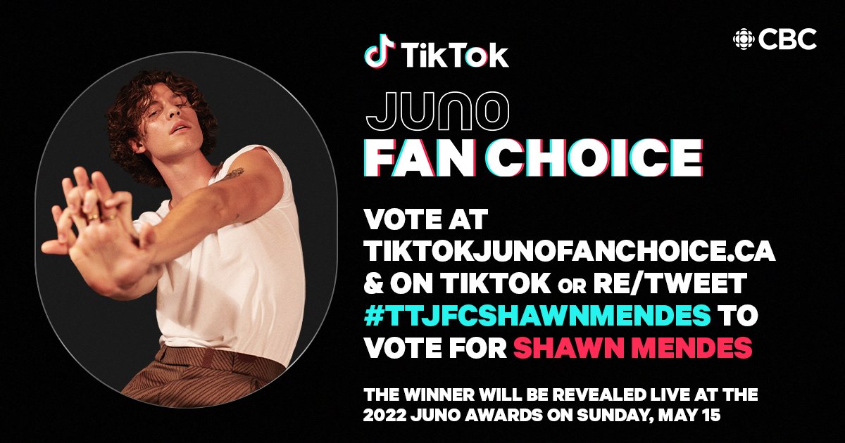 ShawnMendesBRA's tweet photo. Shawn Mendes foi indicado na categoria ‘Juno Fan Choice’ do @TheJUNOAwards! 

Para votar basta usar a tag: #TTJFCShawnMendes https://t.co/2D4h5B8ynr