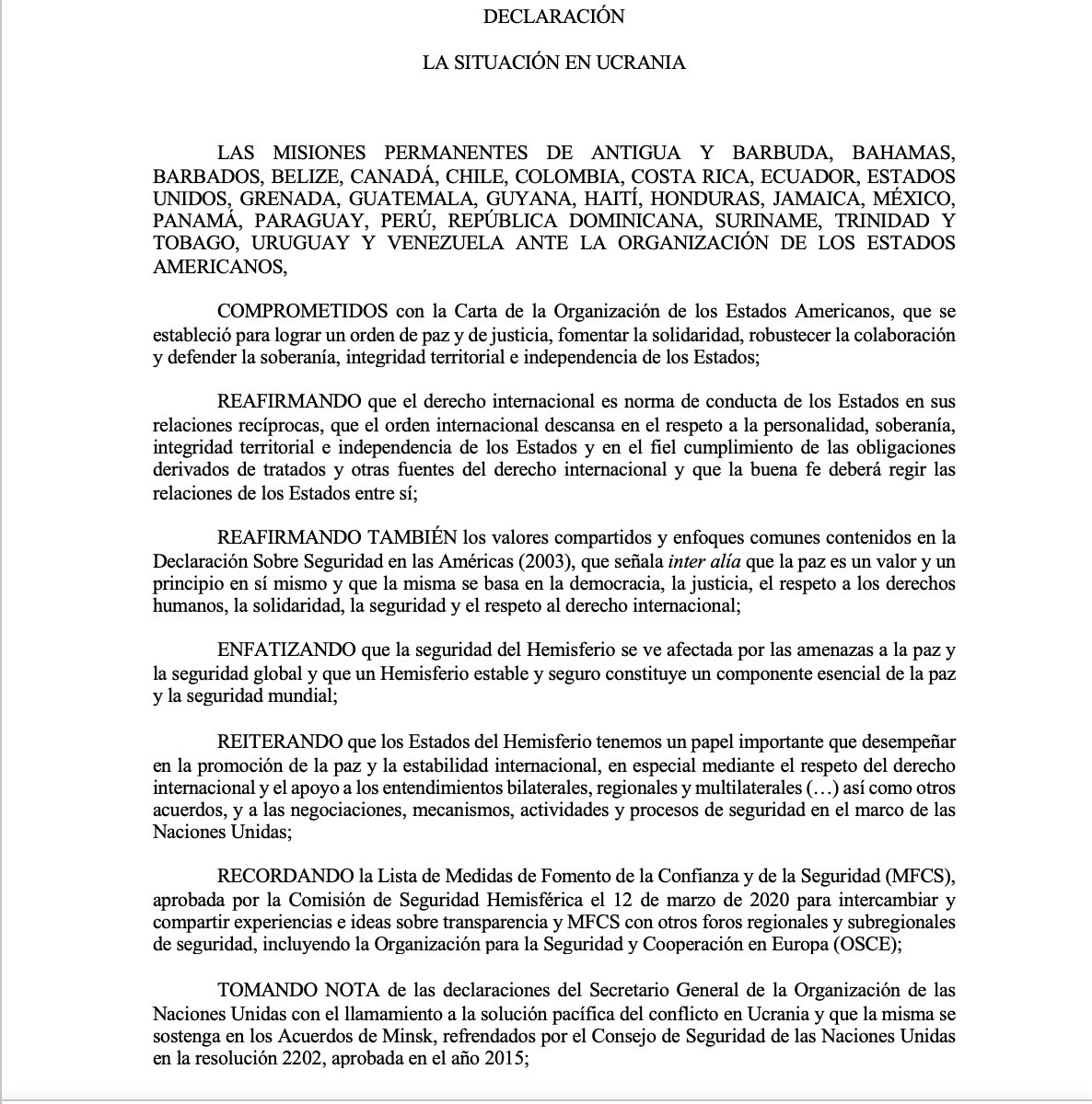 OEA_oficial's tweet photo. Uruguay 🇺🇾 se suma a la declaración “La situación en Ucrania”
https://t.co/jSB56uAyOa https://t.co/LuqupON9o0