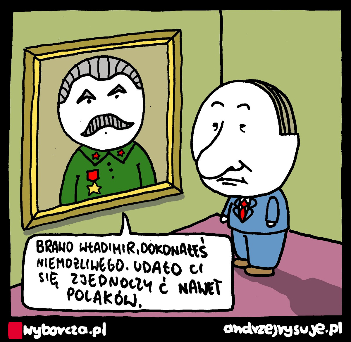Dziś Stalin. Więcej: wyborcza.pl/andrzejrysuje