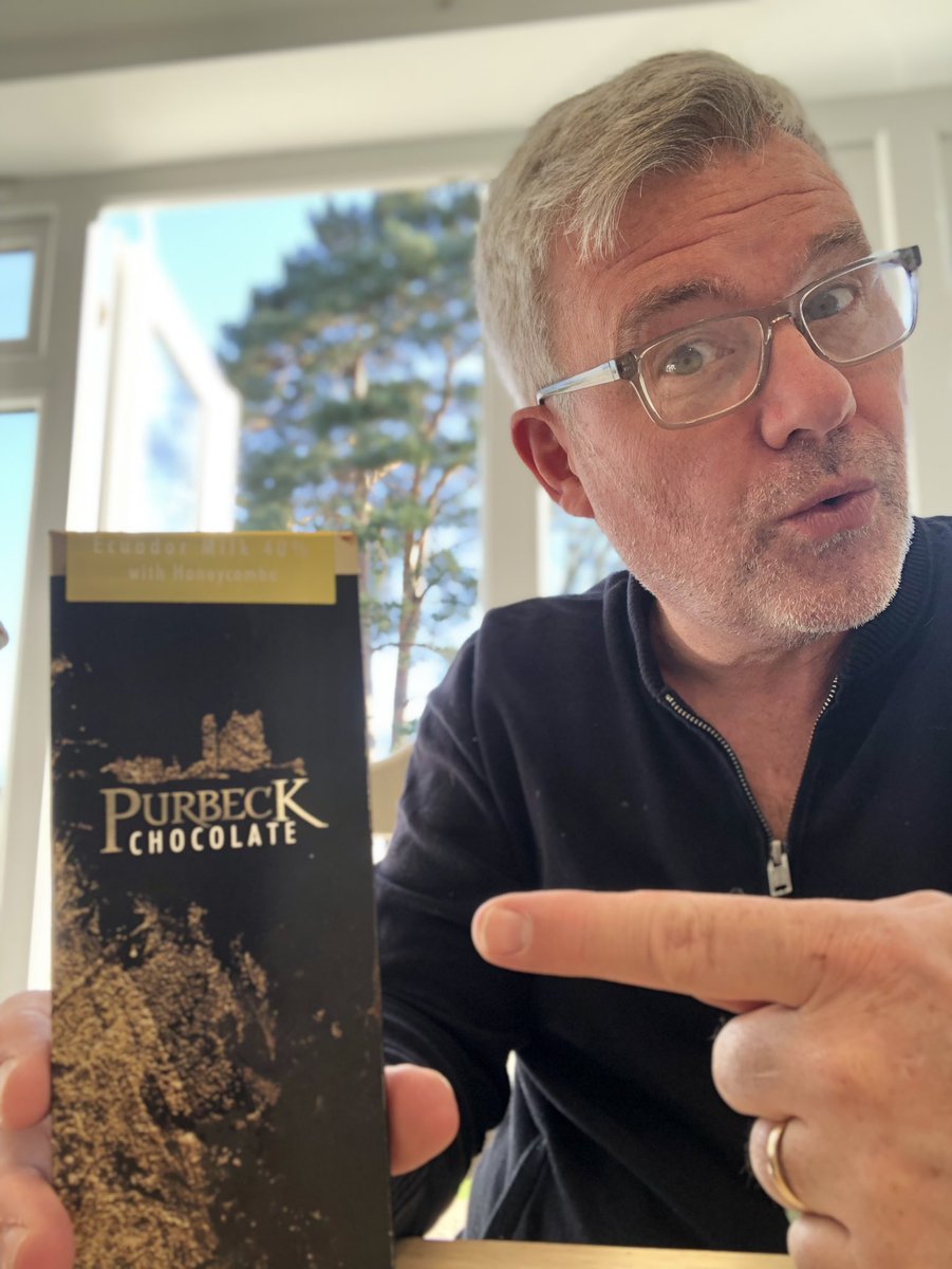 My first taste of <a href="/PurbeckChocola1/">Purbeck Chocolate</a> …and I confess I’ve eaten the whole bar in one session. It’s so smooth and lovely subtle flavour. I really need help with my chocolate addiction…and a new belt or personal trainer