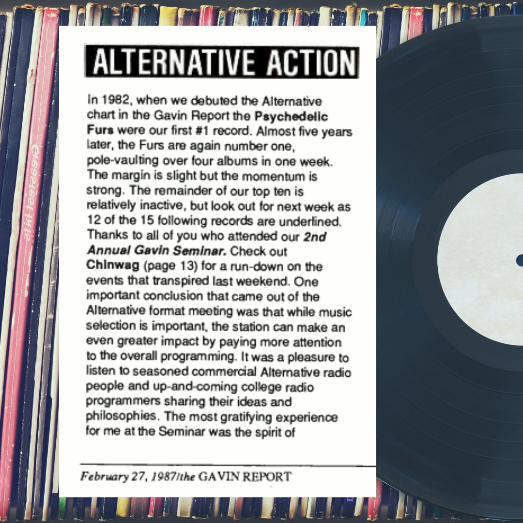 35000watts's tweet photo. The #PsychedelicFurs were number one on the #GavinReport #AlternativeChart this week back in 1982 & 1987.
#collegeradio #collegeradiostation #alternativemusic #80smusic #topofthecharts #indiemusic
Check out the full issue here: https://t.co/XkUmJuA6cM https://t.co/6WnwmwQIRC