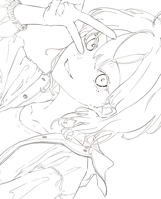 線画でけた 