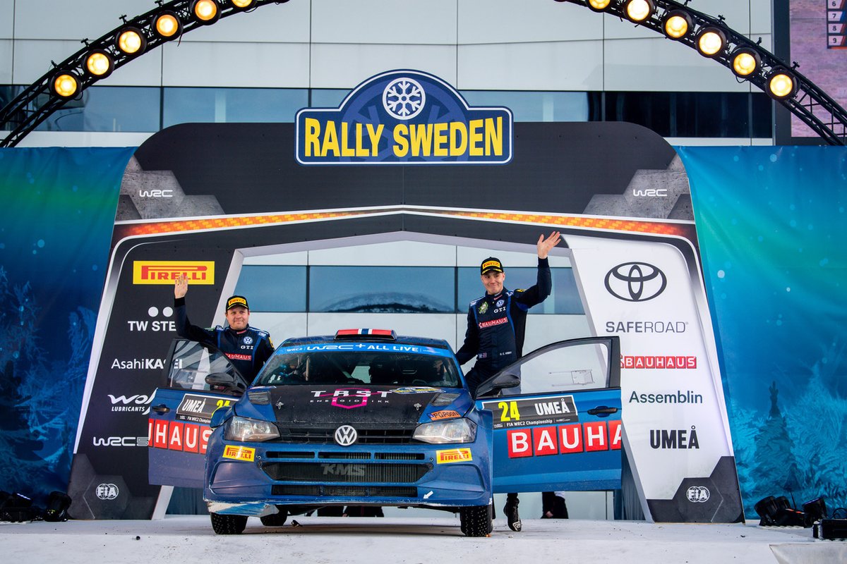 EVENmanagement's tweet photo. π₯π₯What a weekend for #TeamEVEN at #RallySweden with two podiums! πΎπ
@EsapekkaLappi and Janne Ferm finished 3rd in the WRC
@OCVeiby and @StigSkj finished 2nd in the WRC2
Big congratulations to both crews!!
#EVENpower https://t.co/WzBezBBQcC